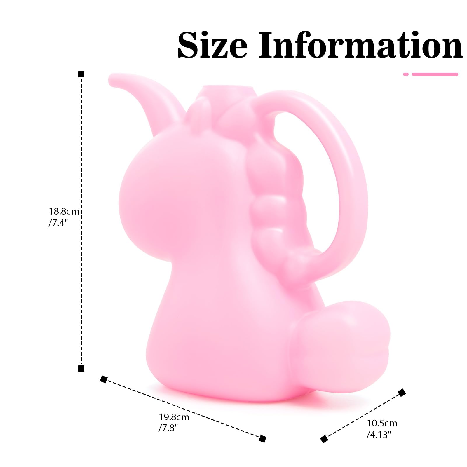 XXXFLOWER Unicorns watering can handle and spout shown for easy use.