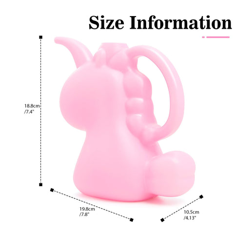 XXXFLOWER Unicorns watering can handle and spout shown for easy use.