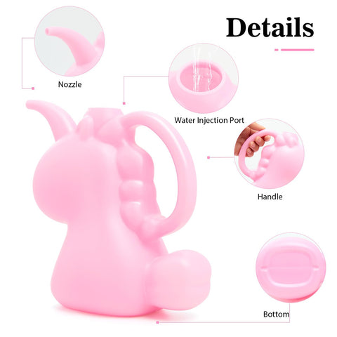 XXXFLOWER Unicorns watering can spout close-up highlighting gentle pour.