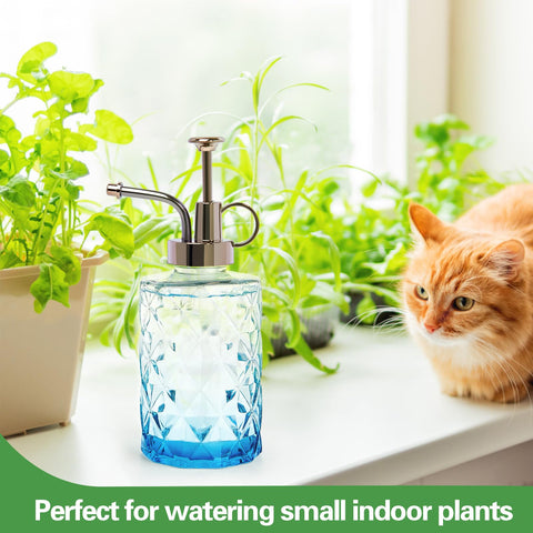 XXXFLOWER in-use scene watering indoor plants with a fine mist.
