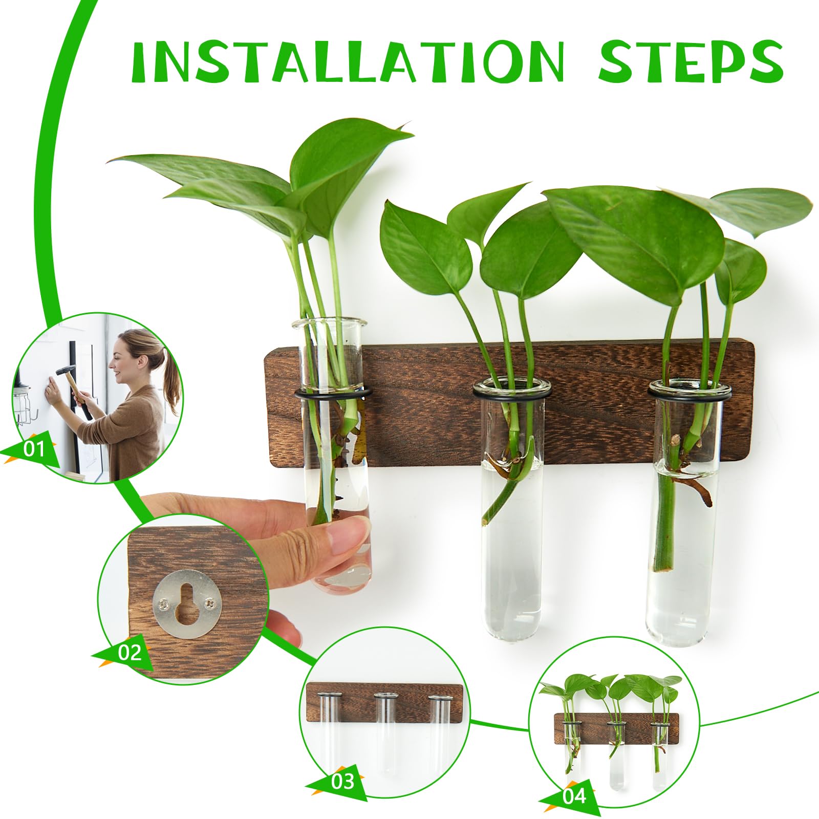 XXXFLOWER minimalist wooden shelves frame offers versatile placement with three independent units.