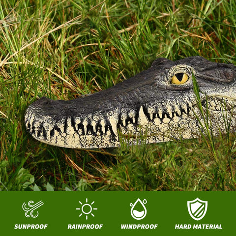 Xxzhiho alligator head water float stays buoyant in sun and wind.
