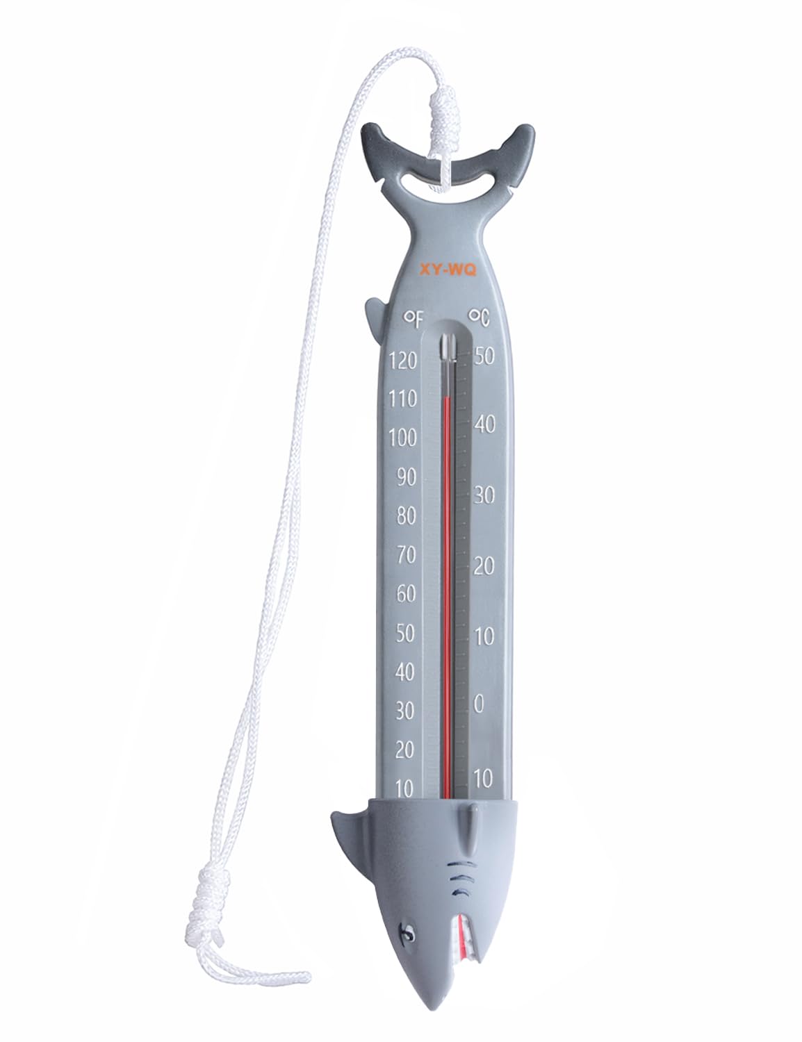 XY-WQ 10-inch shark thermometer with jumbo display for easy pool readings.