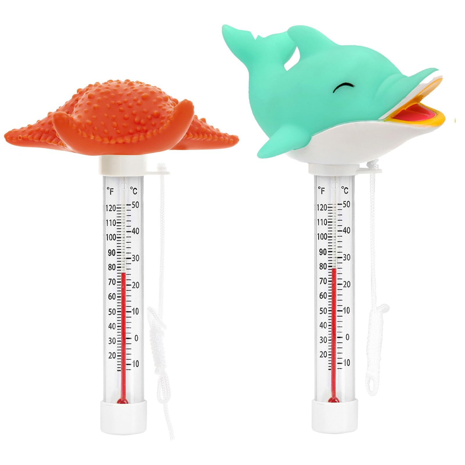 XY-WQ starfish design floating pool thermometer for quick pool temperature checks.