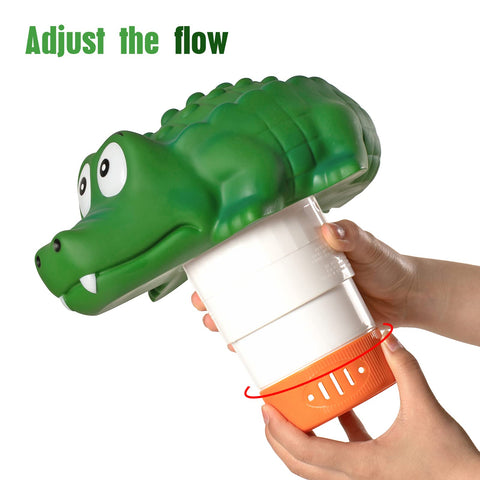 XY-WQ chlorine floater with adjustable flow for steady release.