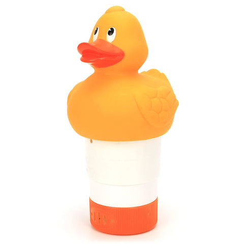 XY-WQ chlorine floater with yellow duck top for playful pool safety and simple dosing.