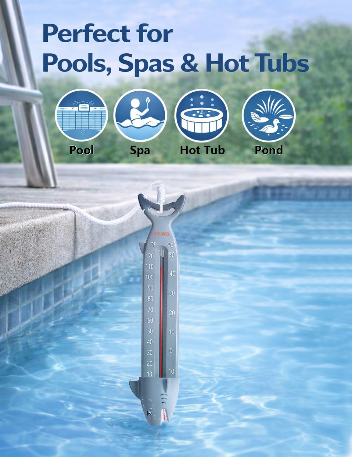 XY-WQ durable plastic housing withstands chlorine exposure in pools.