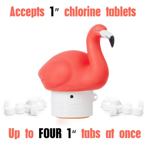XY-WQ Flamingo Floater flamingo design adds poolside fun and safe dosing