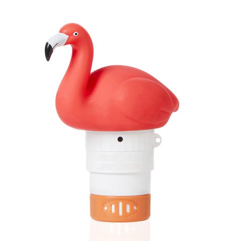 XY-WQ Flamingo Floater top view highlights steady tablet release for pool care