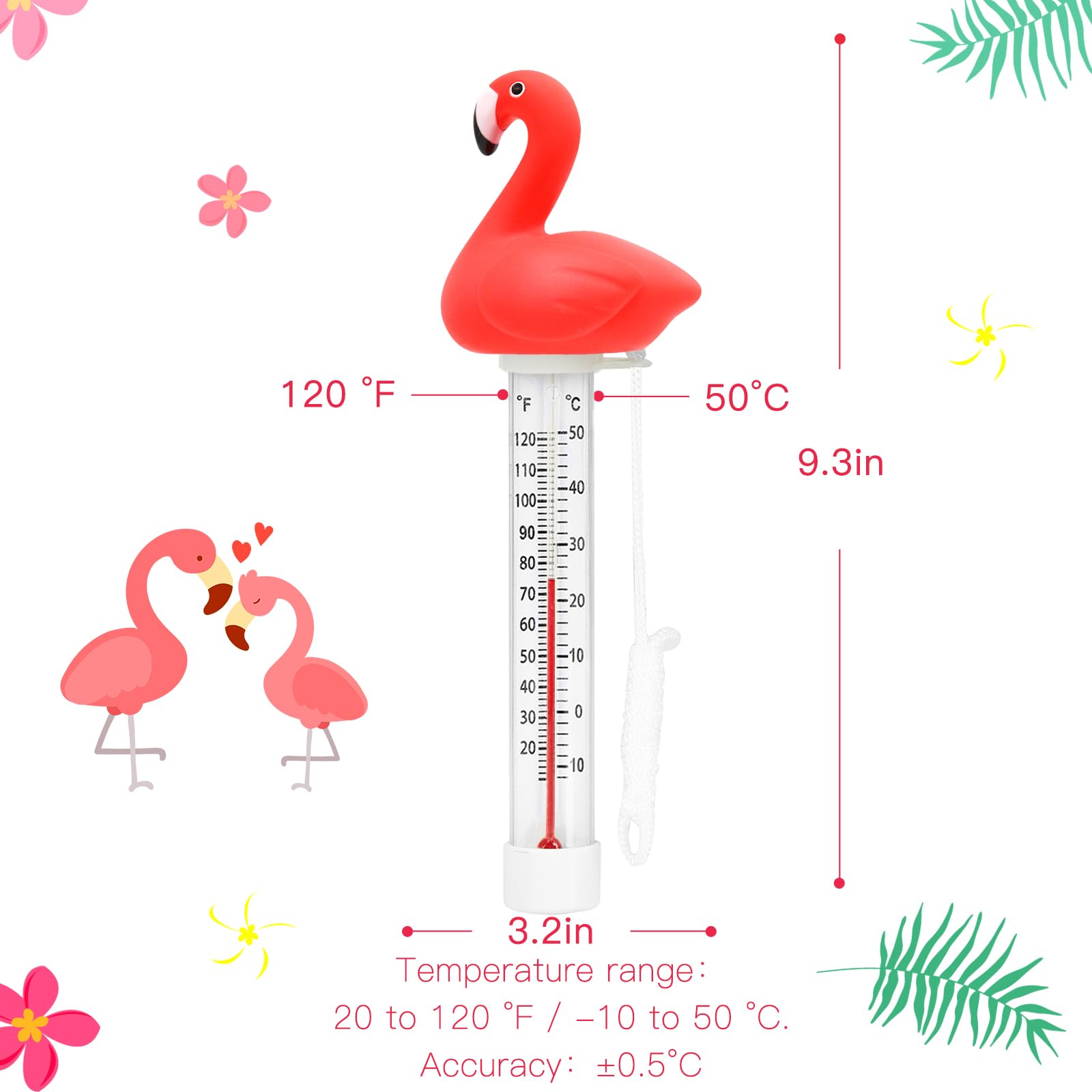 XY-WQ Large-display thermometer for pools and spas, quick readings from a distance.