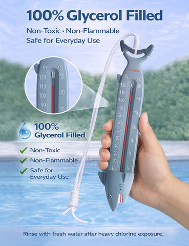 XY-WQ tether keeps the thermometer secured to prevent drifting in water.