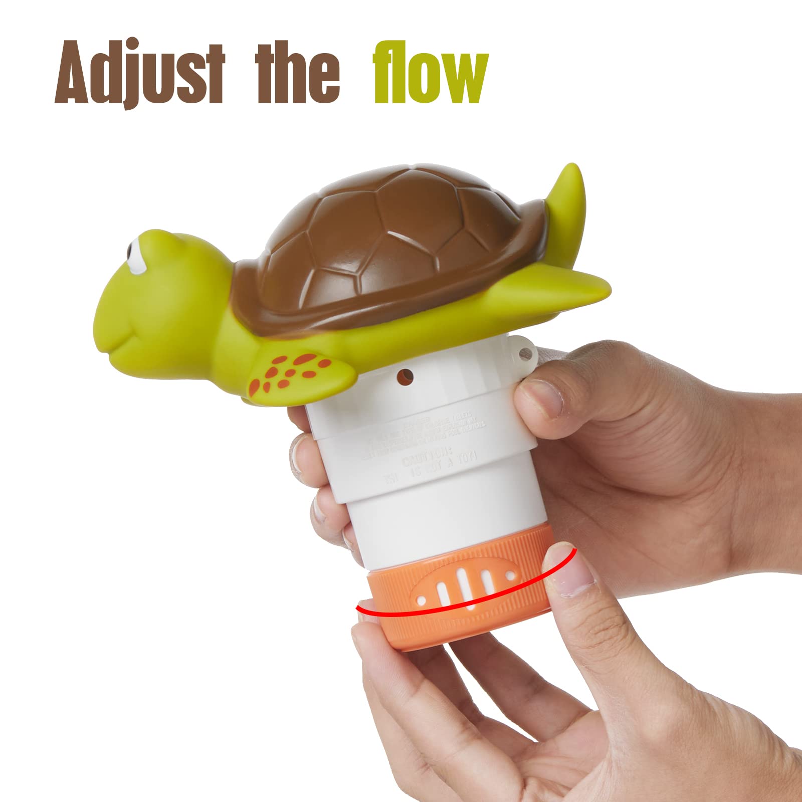 XY-WQ Turtle chlorine floater holds four 1-inch tabs for easy refills
