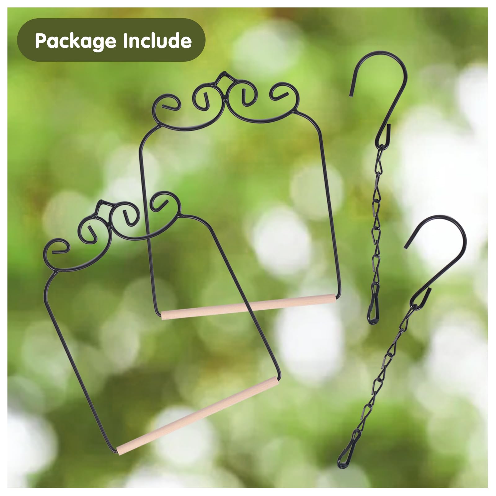 XYADX hanging bird swing includes chains for quick installation.