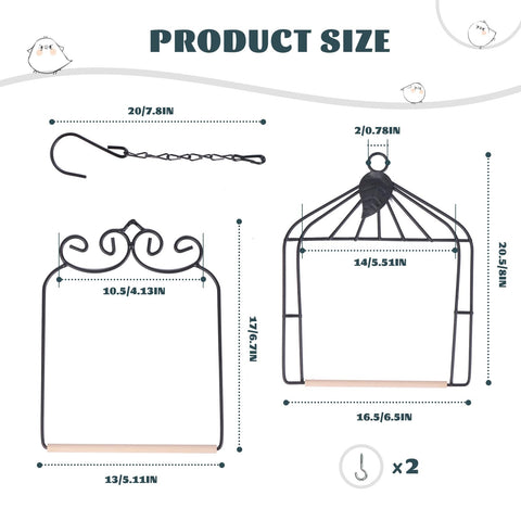 XYADX wooden dowel perch accessory in two shapes for birds