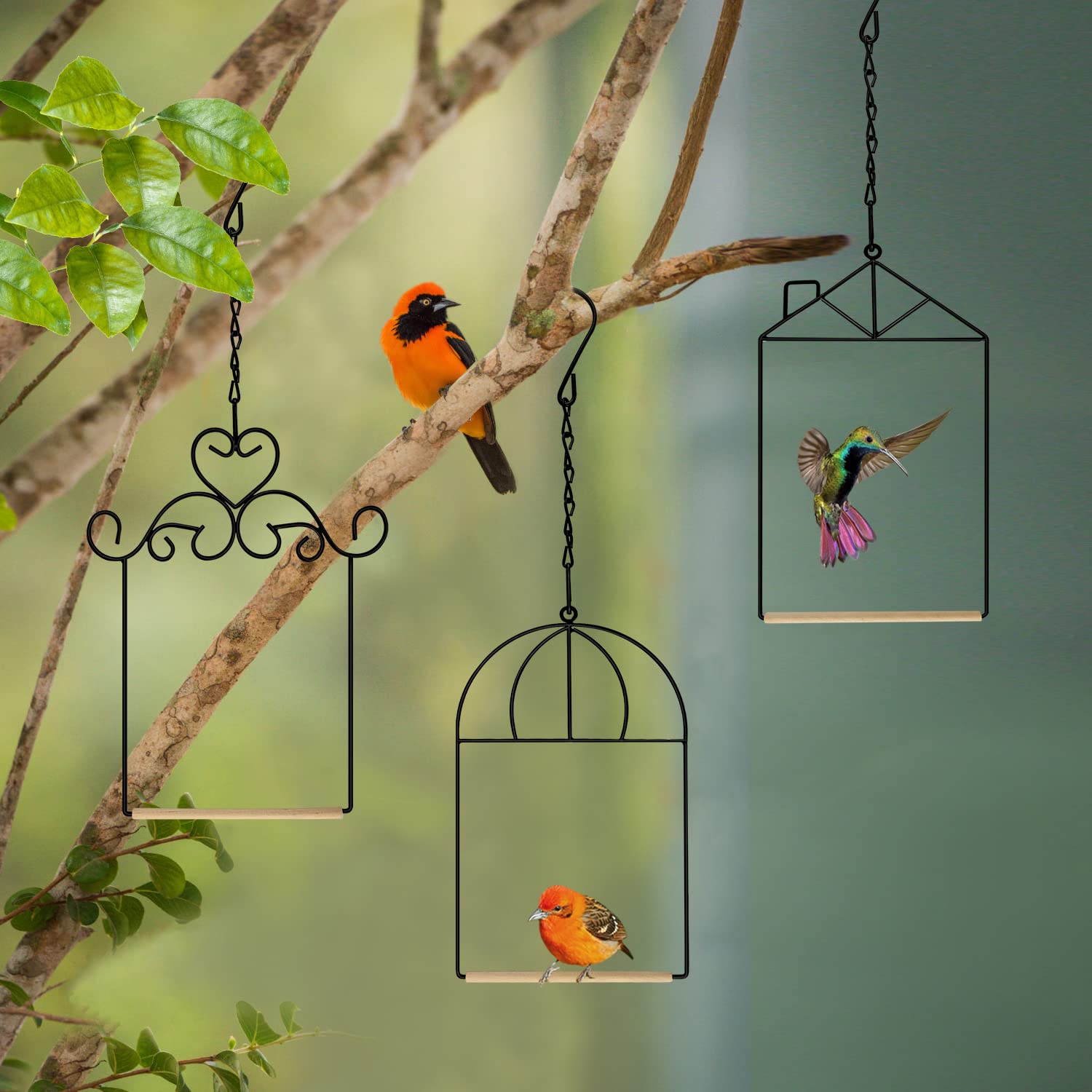 XYADX hummingbird swing chains attachment quick installation and adjustable height.