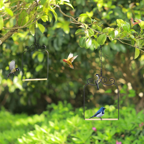 XYADX 2-pack packaging shows ready-to-hang backyard entertainment for birds.