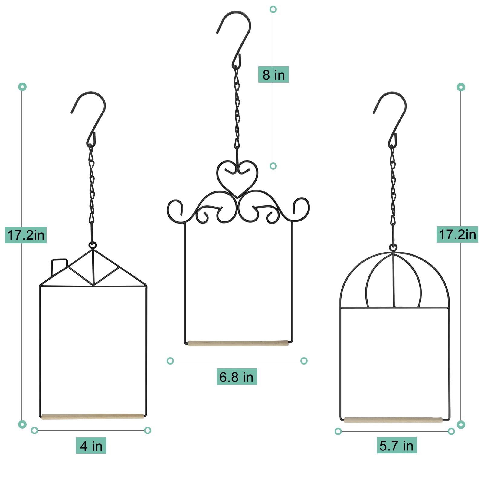 XYADX hummingbird swing wooden dowel natural perch for resting birds.