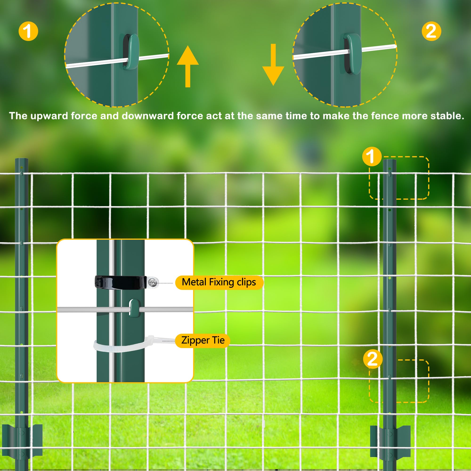 XYADX pack of 10 green posts for yard projects.
