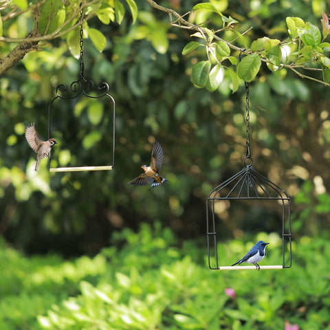 XYADX window-side hummingbird swing enhances garden view