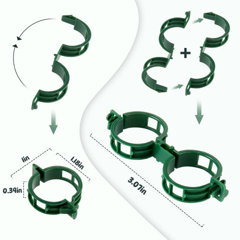 XYCING stem-wrap clips demonstrate quick, gentle fastening around plant stems