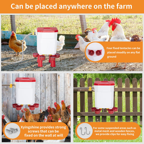 Xyingshine 2-6 inch drinking cup fits multiple poultry species.