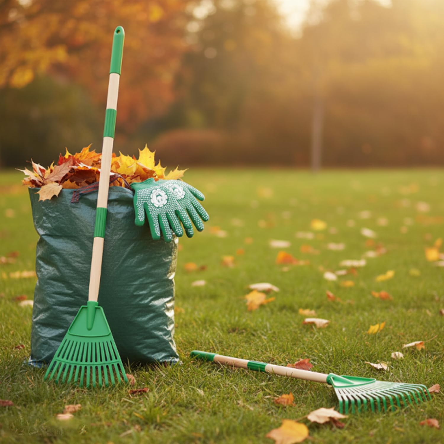 Xynzanic detachable wooden handle rake for comfortable grip during yard work