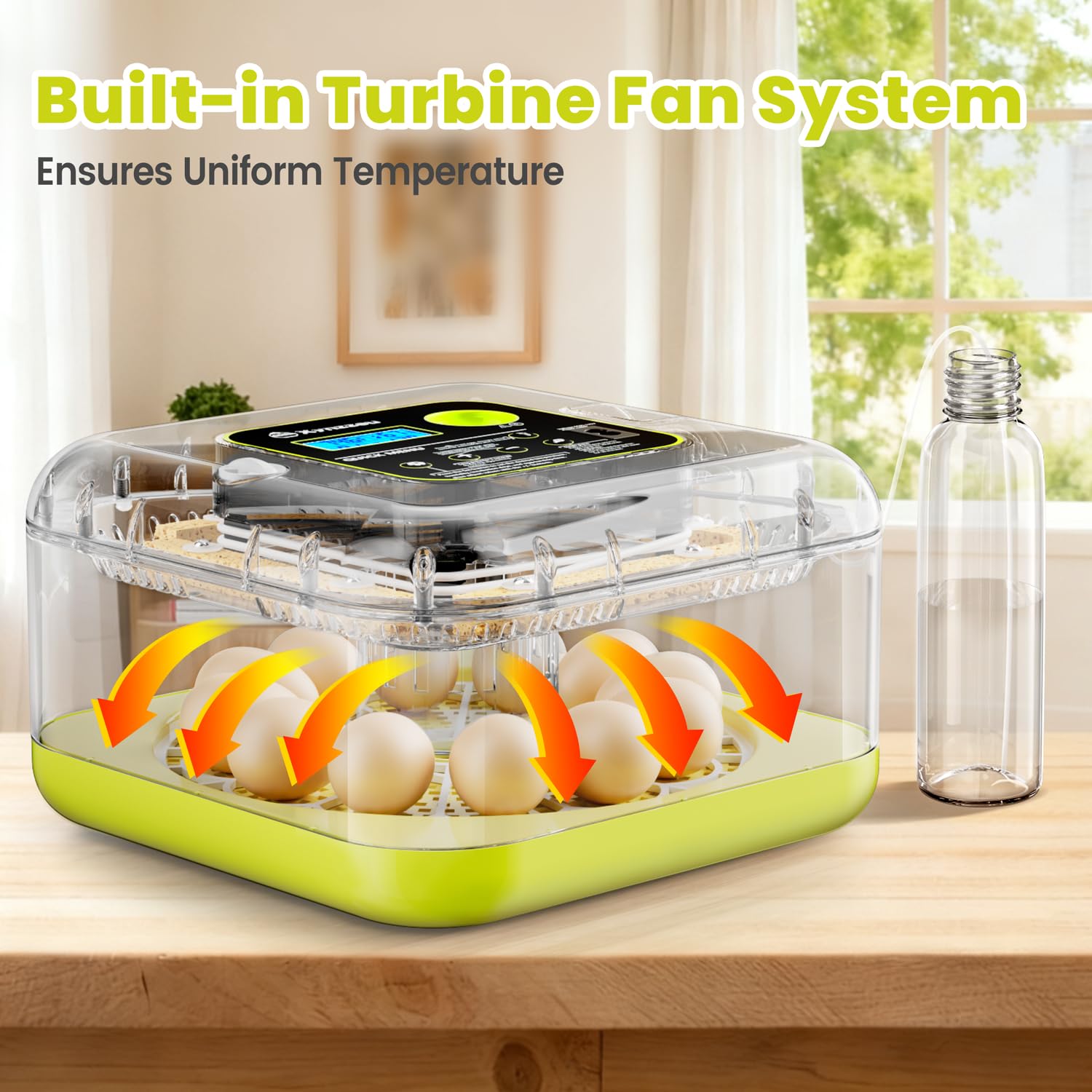 Xynzzeu automatic egg turning ensures even development throughout incubation
