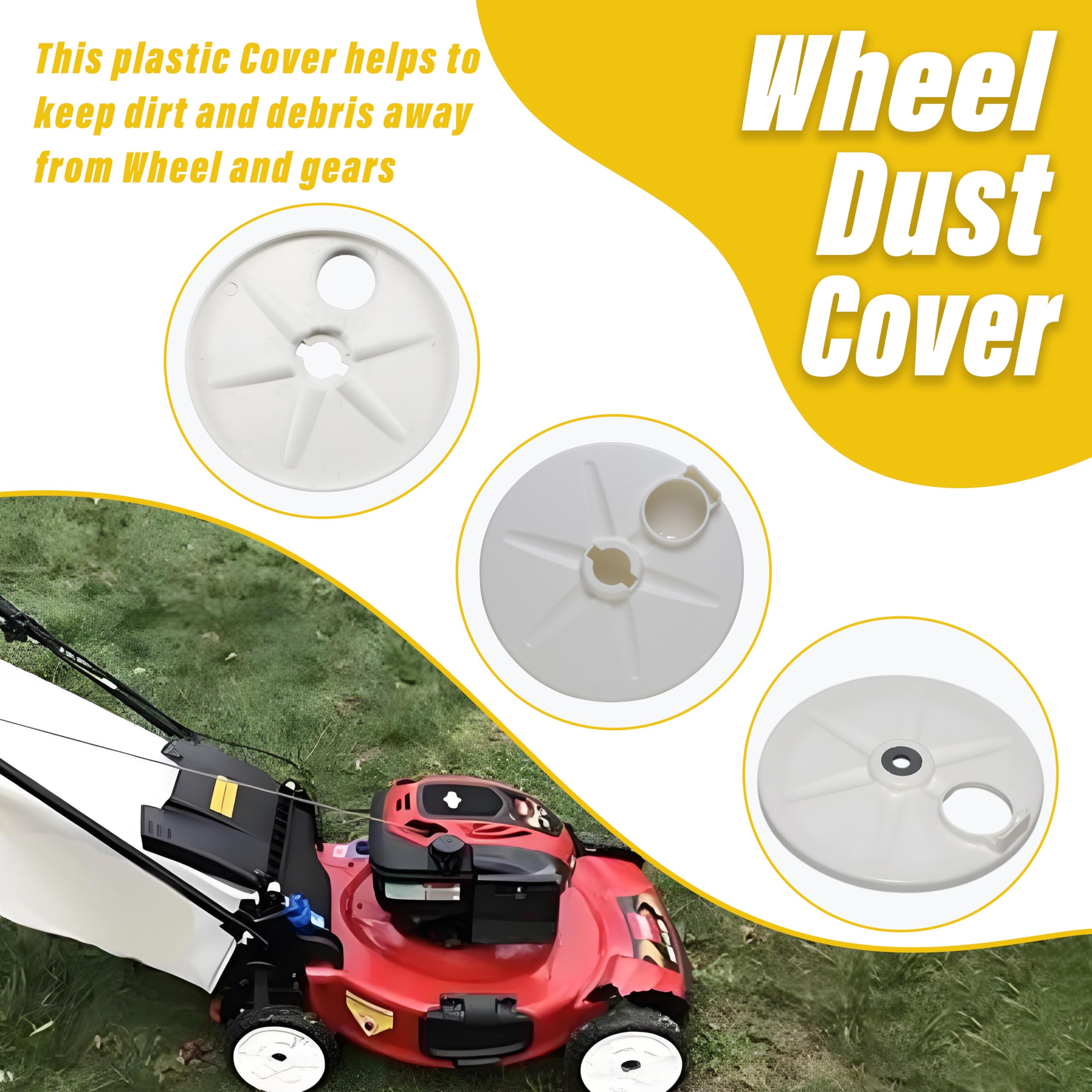 xyocx wheel cover protects wheel and gears from dirt during mowing