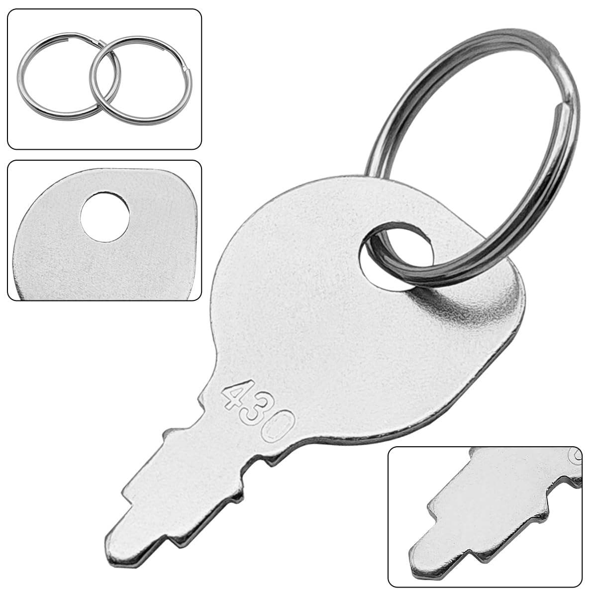 XYQMLY six ignition keys offer broad compatibility with lawn mowers.