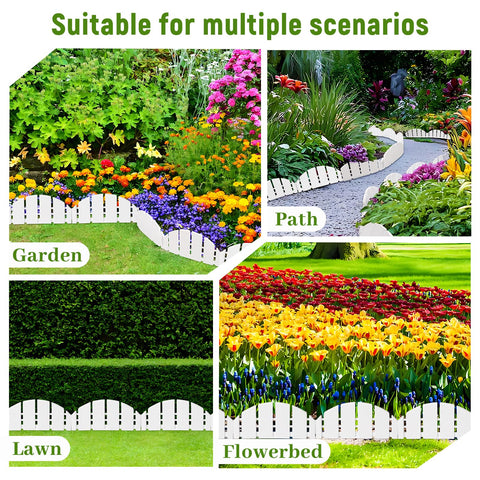 XZCYAMPF White Garden Edging white finish enhancing garden decor