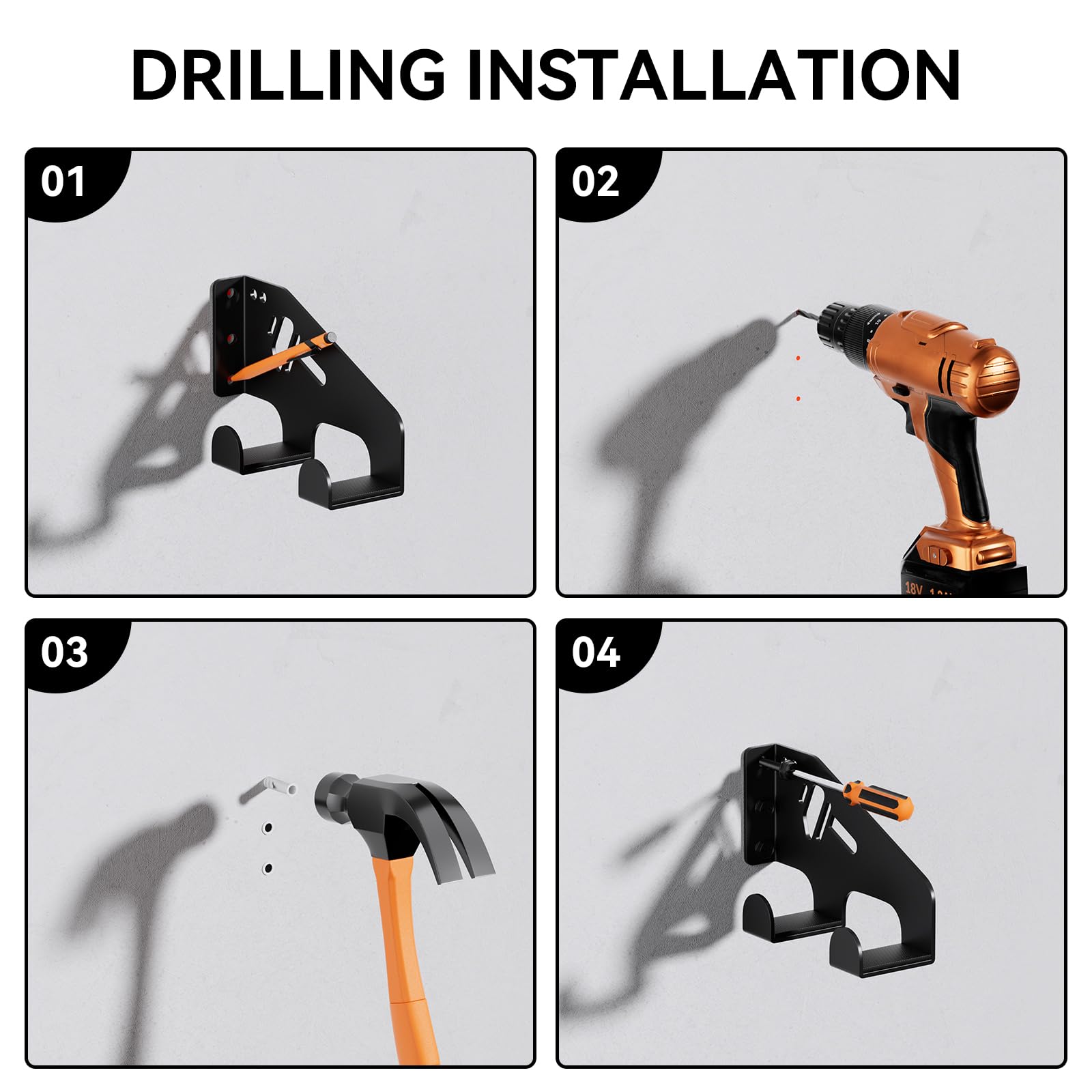 XZHXFX shed workshop chainsaw holder with easy wall installation