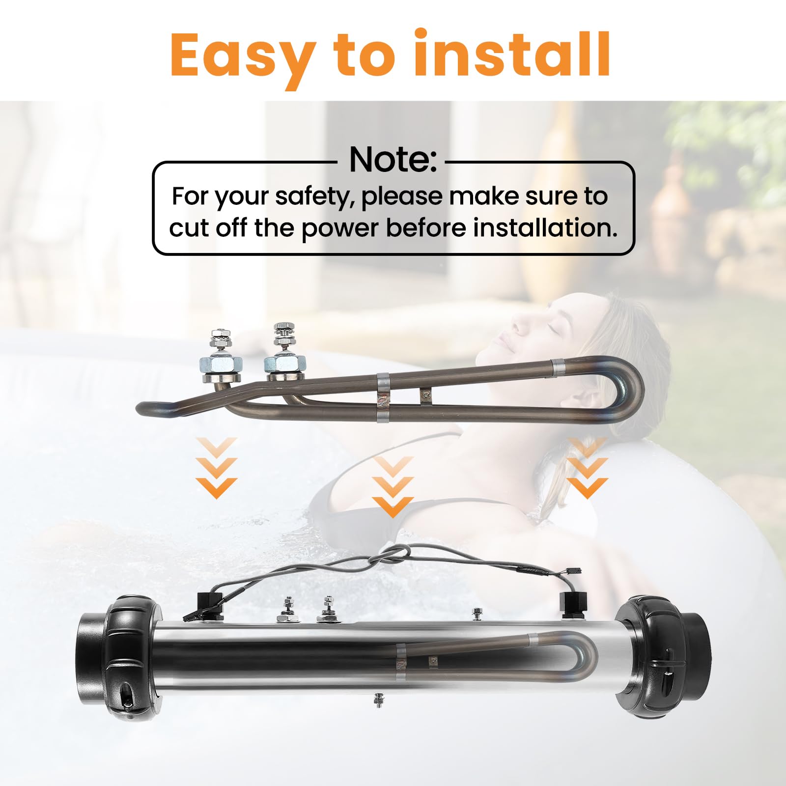 Xzionh easy install spa heater for quick maintenance