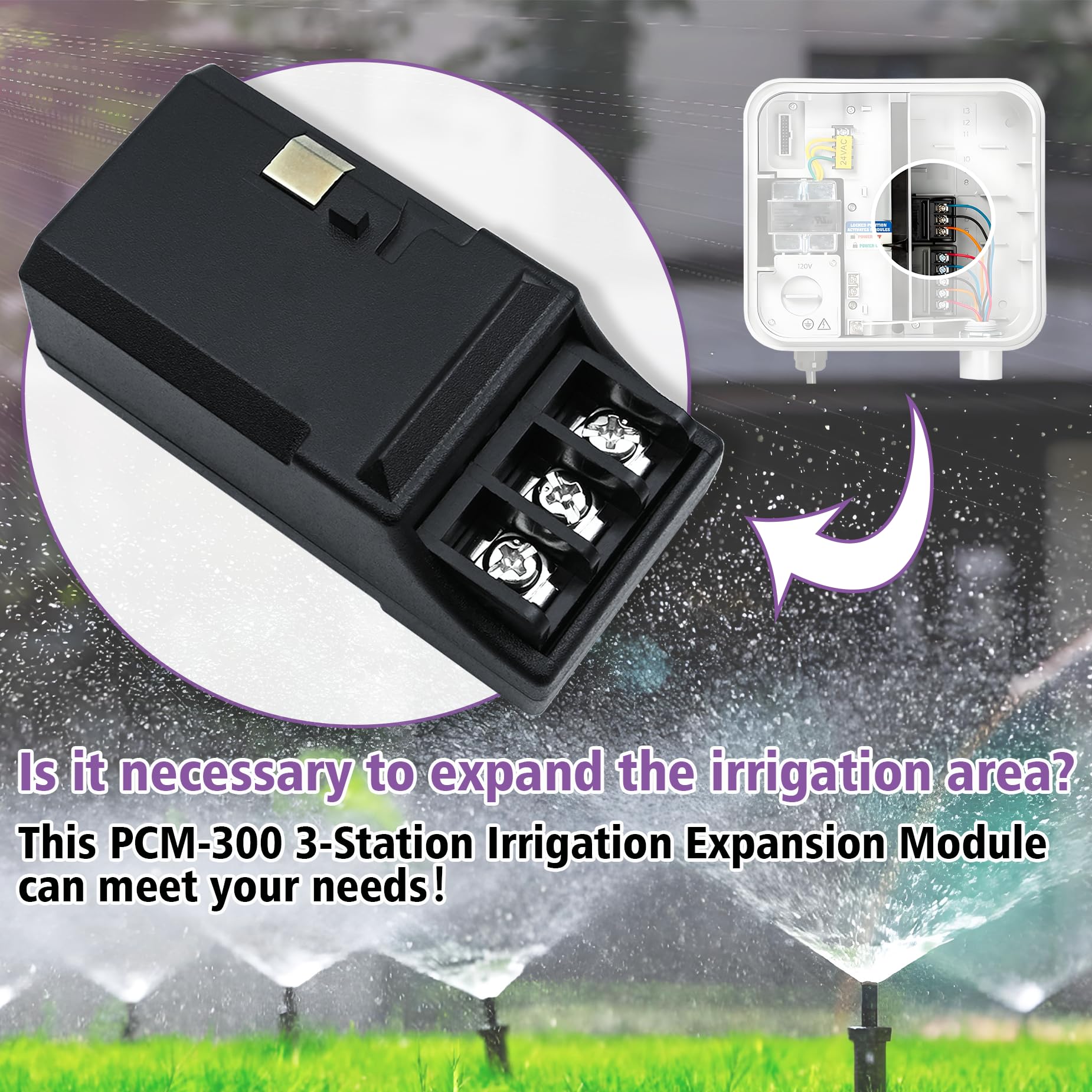 YABUYALI PCM300 back panel detail for easy compatibility and wiring-free setup.