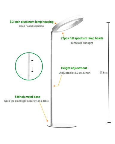 Yadoker 10-level brightness offers flexible light intensity for different plant stages.