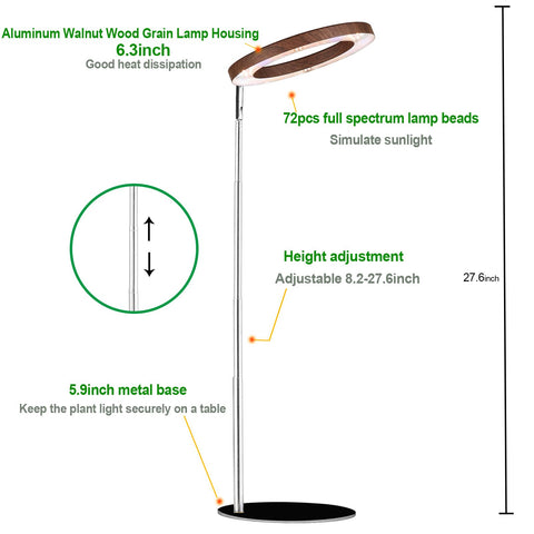 Yadoker height-adjustable pole allows optimal light height for multiple pots.