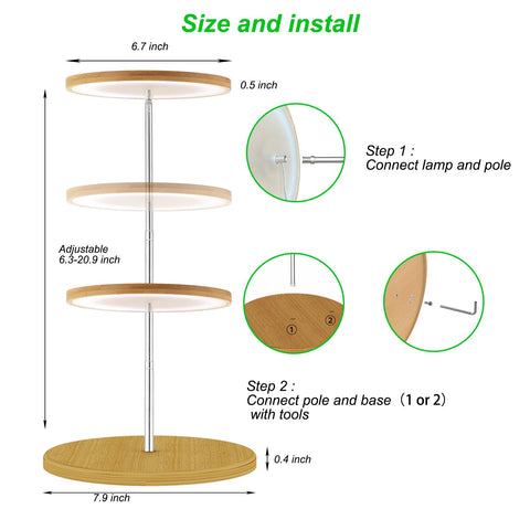 Yadoker dorm room-friendly grow light fits on desks and shelves.