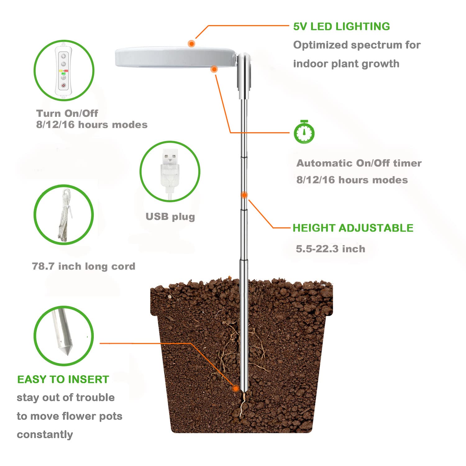 yadoker Grow Light aluminum shell for cooler, safer operation.