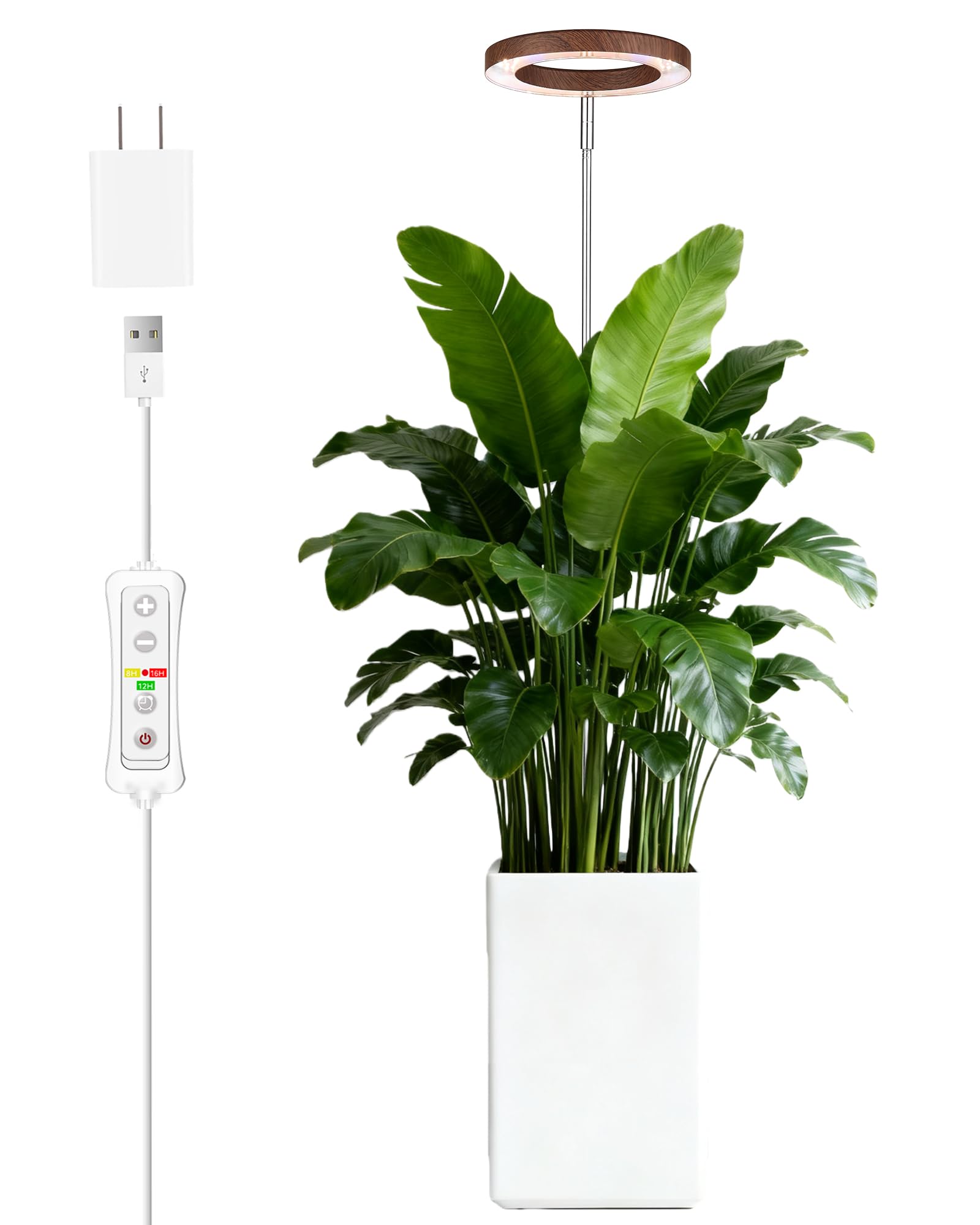 Yadoker grow light for large plants with full-spectrum coverage boosts indoor greenery.