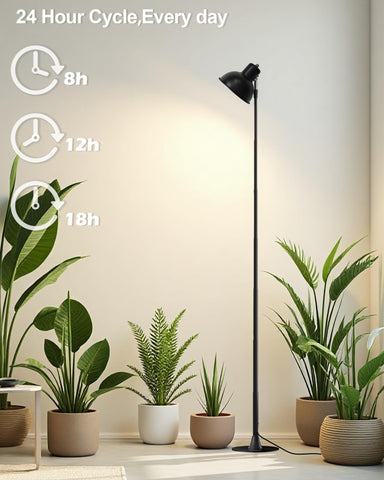 Yadoker grow light long 6.56 ft cord for flexible placement.
