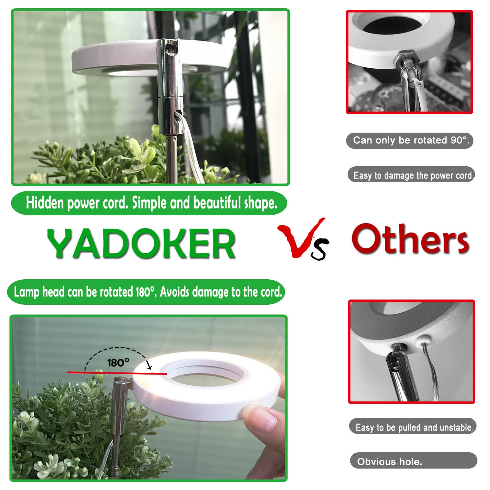 yadoker Plant Grow Light ready to use straight from box for quick setup.