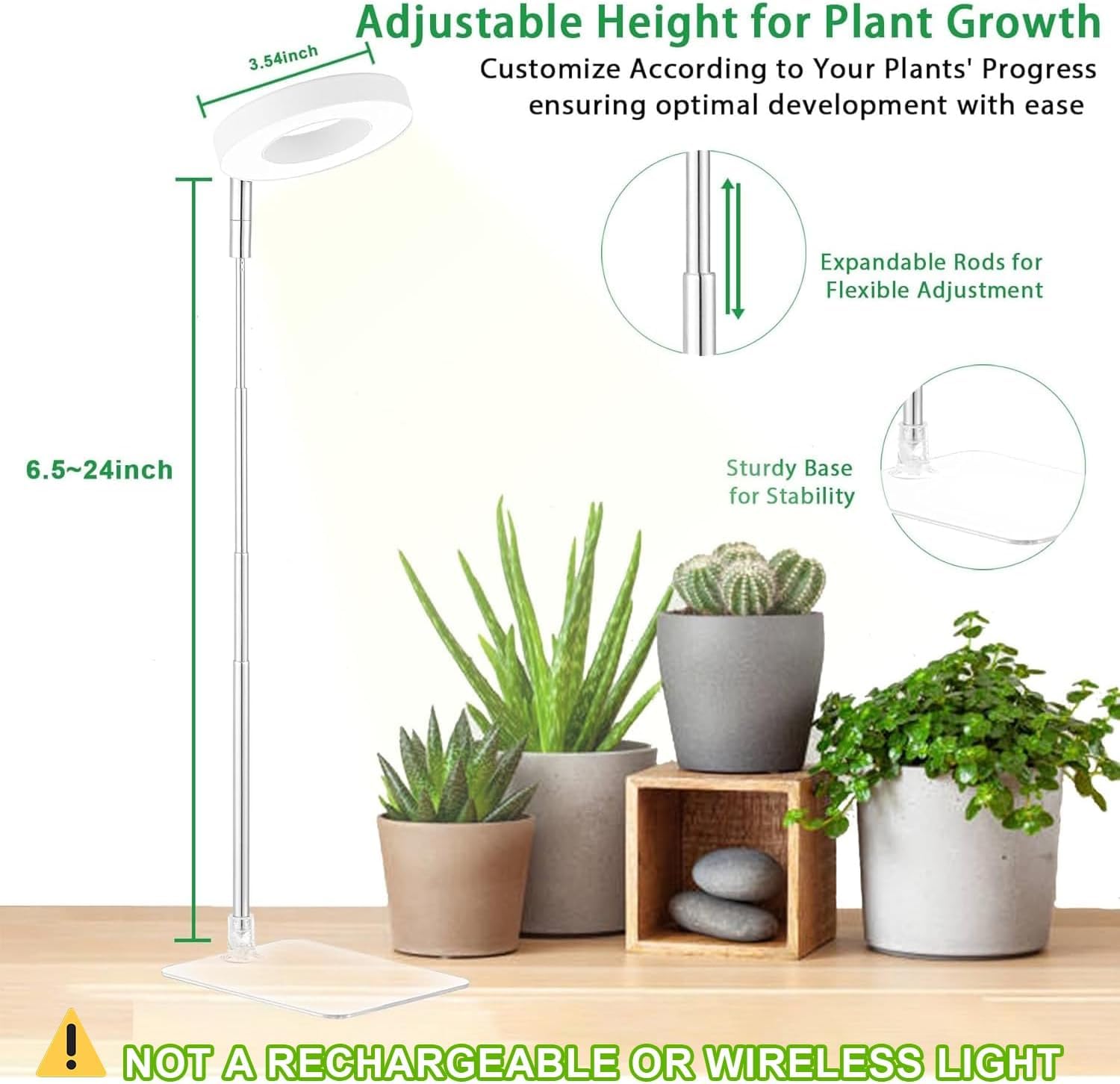 Yadoker Halo Grow Light is compact for desk setups and small spaces.