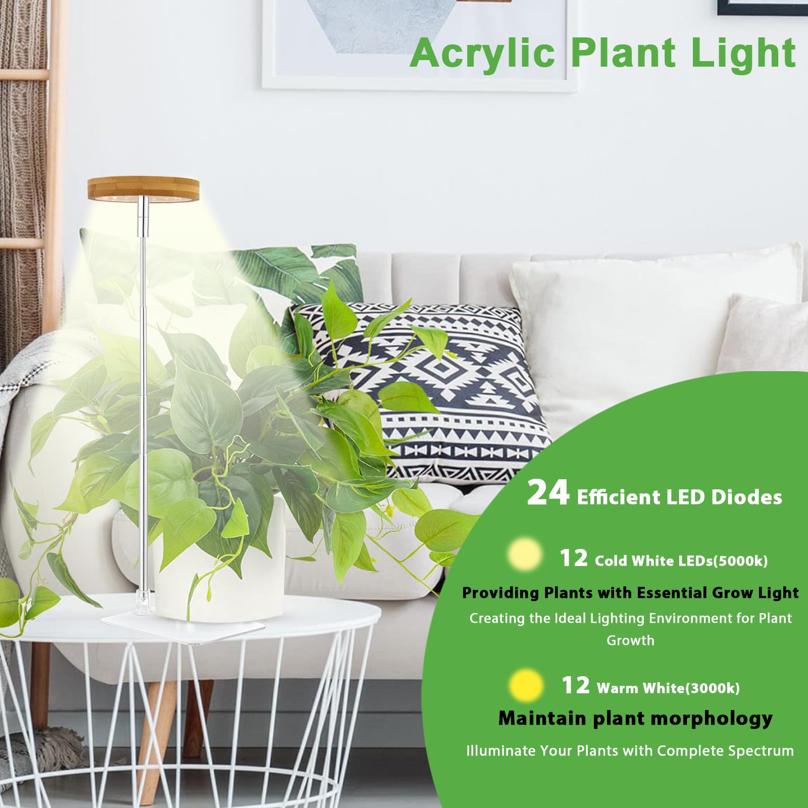 Yadoker Halo height-adjustable pole for different plant sizes