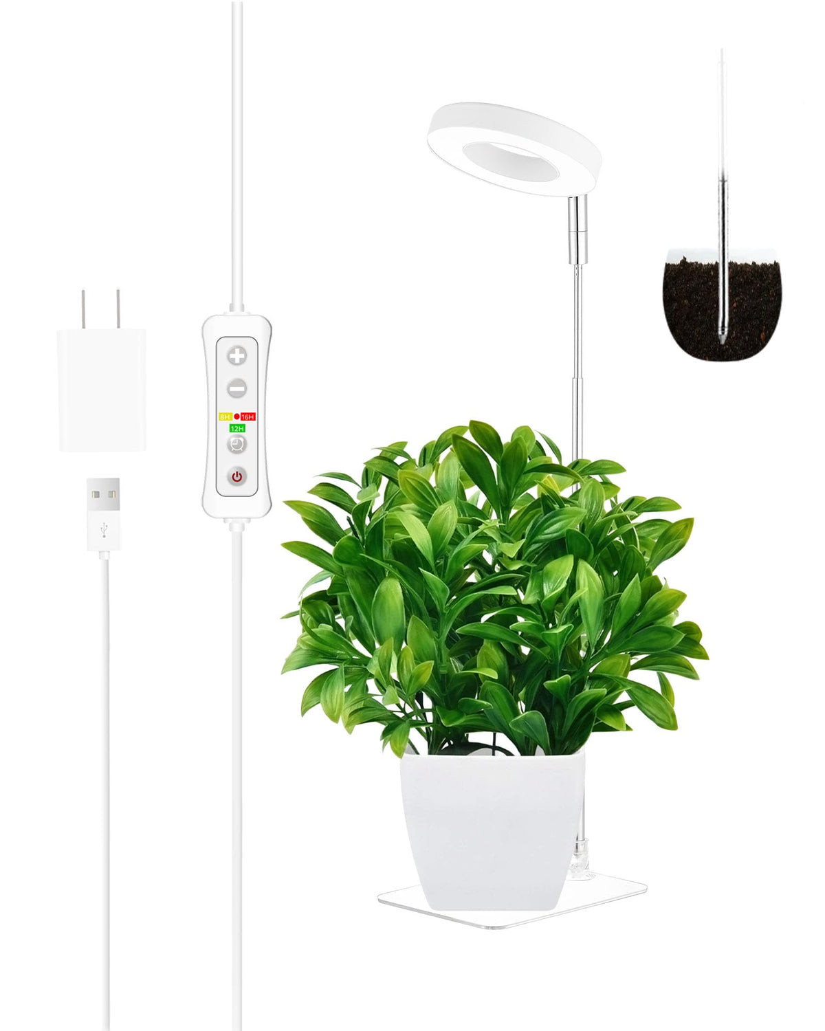 Yadoker Halo plant light wide shot for efficient indoor growth