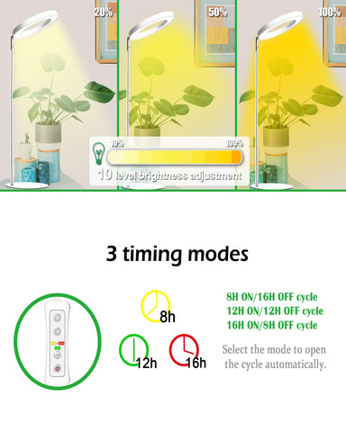 Yadoker height-adjustable grow light stand for flexible indoor plant coverage.