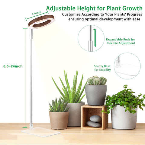 Yadoker indoor plant light on desk brightens workspace without glare.