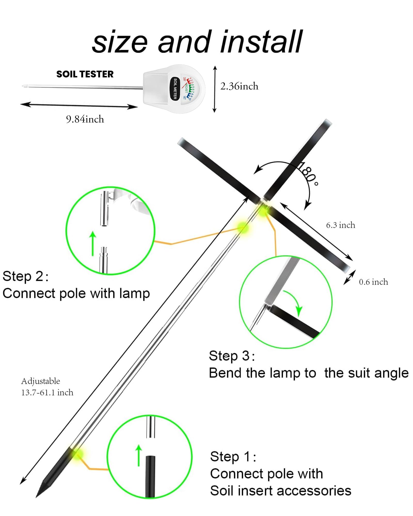 Yadoker LED spectrum 380-800nm supports diverse indoor plant needs