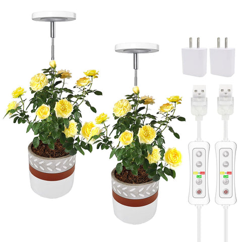 Yadoker Plant Grow Light showing full-spectrum indoor illumination for healthy growth