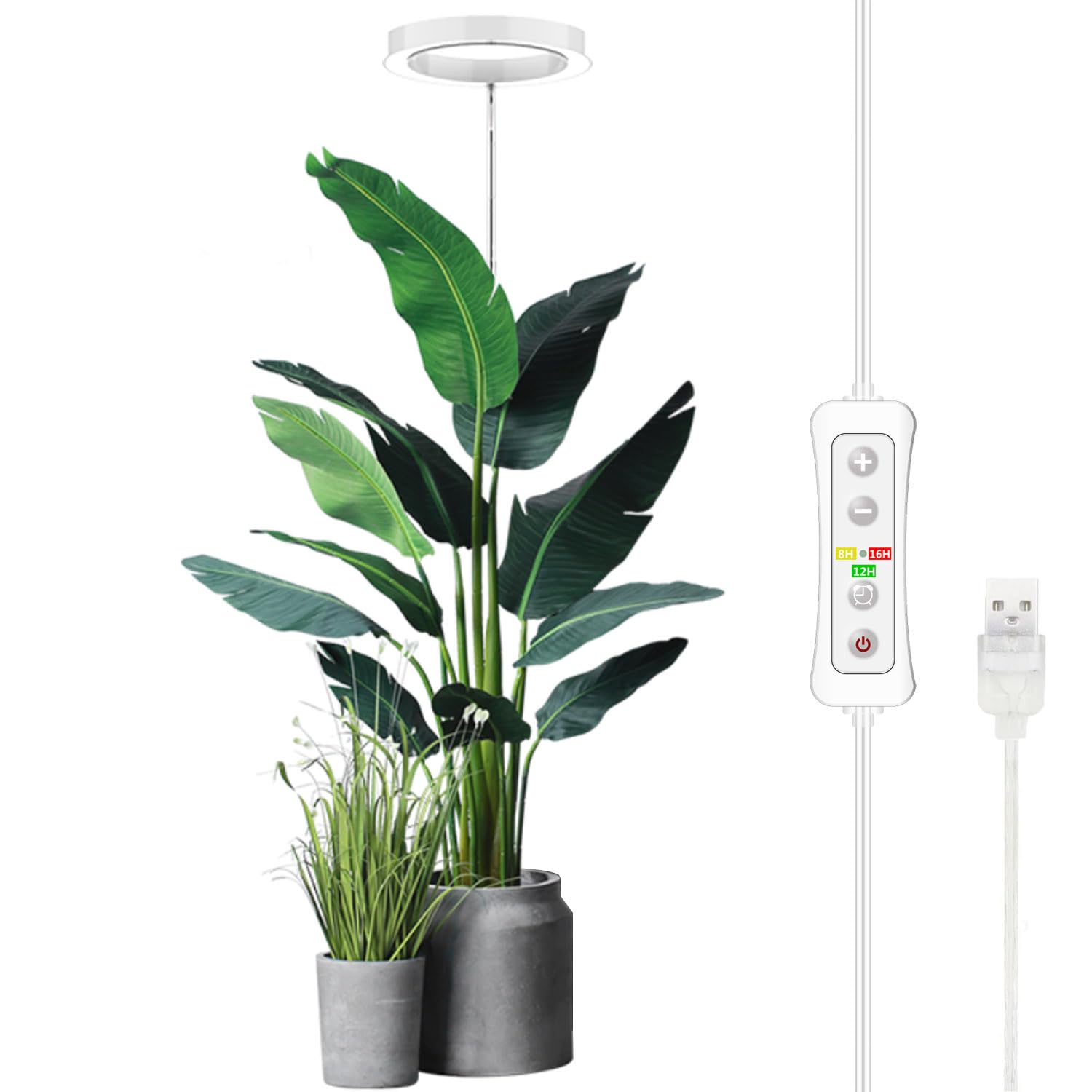 Yadoker plant grow light full spectrum panel for indoor plants provides balanced illumination.