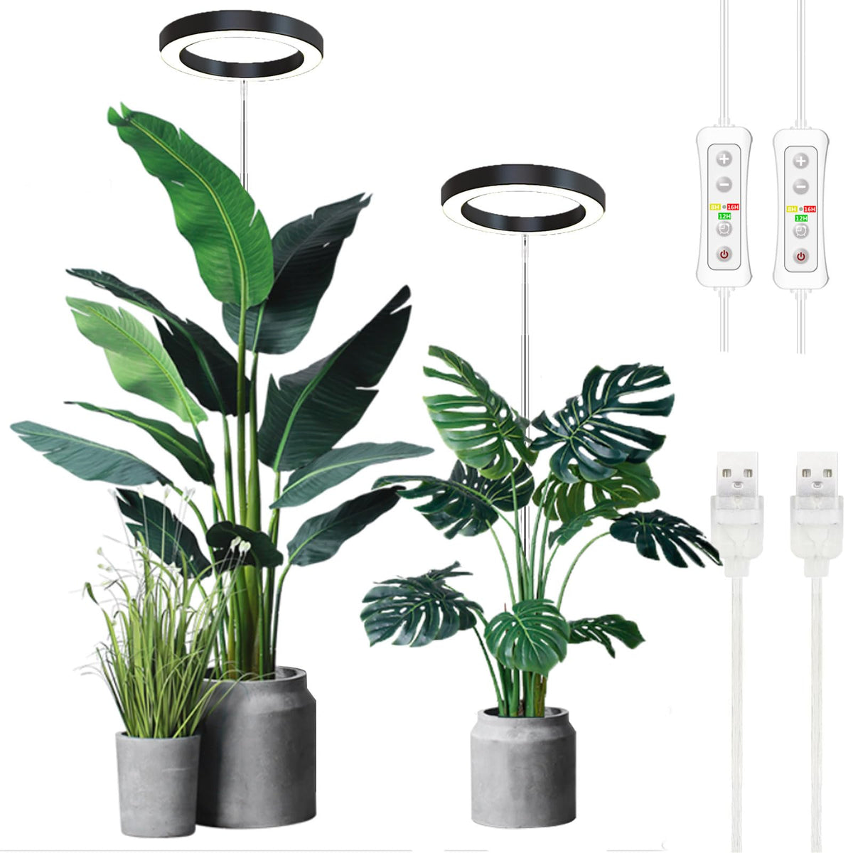 Yadoker plant grow light full spectrum boosts indoor plant growth and color.