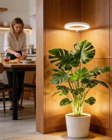 Yadoker two-pack setup for versatile room lighting and plant coverage